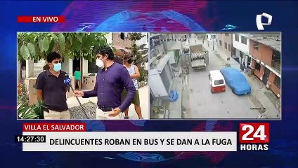 VES: delincuente roba en bus y usa mototaxi para huir