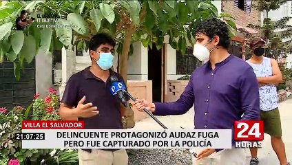 VES: Policía captura a delincuente tras perseguirlo por varias cuadras