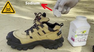 Sodium Metal Vs Woodland Shoes  Experiment | जूते की तो what लग गई