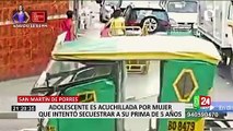 SMP: adolescente es acuchillada luego de evitar secuestro de su prima de cinco años