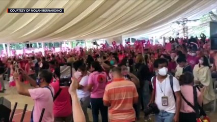 'Kay Leni Tayo' composers perform live at 'Pink Sunday' rally