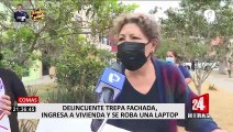 Comas: Ladrón ingresa a vivienda trepando pared y se lleva laptop de 2500 soles