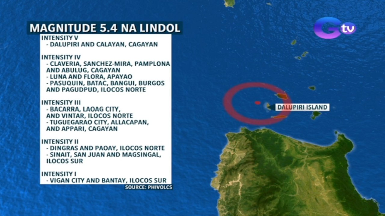 Magnitude 5.4 na lindol, tumama sa Cagayan | News Live