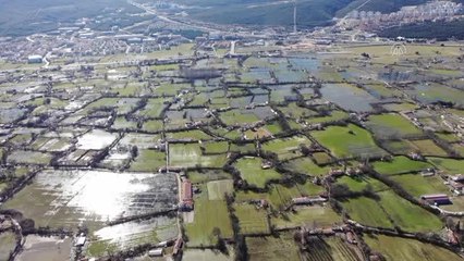Sular altında kalan "çukur yaylada" drone ile hasar tespiti