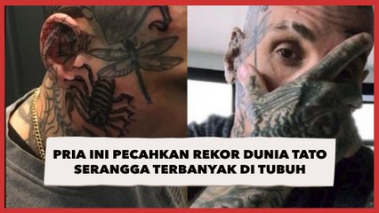 Pria Ini Pecahkan Rekor Dunia Punya Tato Serangga Terbanyak di Tubuh, Ternyata Takut Serangga