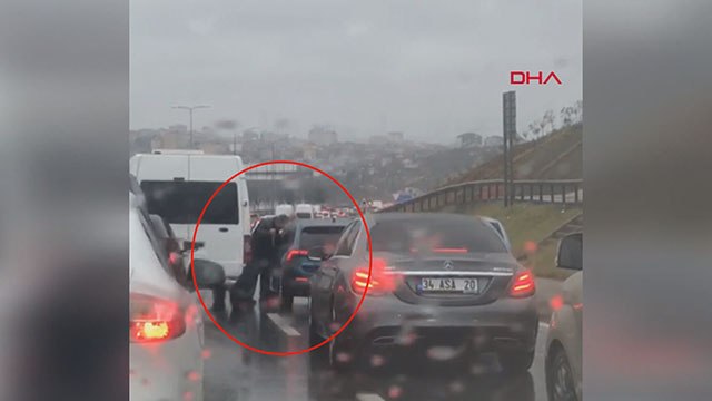 Beykoz'da eli bıçaklı trafik magandası dehşet saçtı
