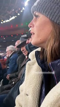 Laure Manaudou a assisté au match France-Irlande comptant pour le Tournoi des Six Nations au Stade de France le 12 février 2022.