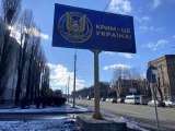 Rusya'nın Ukrayna'daki Büyükelçiliği önüne 
