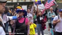 Protestors form outside the Australian Consulate in New York City chanting 'save Australia' | October 5, 2021 | ACM