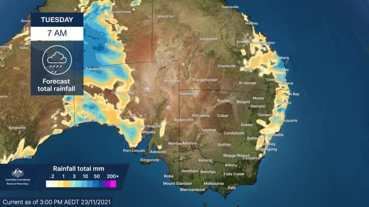 La Niña brings more rain for central and eastern Australia - Severe Weather Update by Bureau of Meteorology | November 23, 2021 | ACM