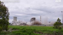 Drone footage captures the moment smokestacks and boiler house were demolished | November 2021 | ACM