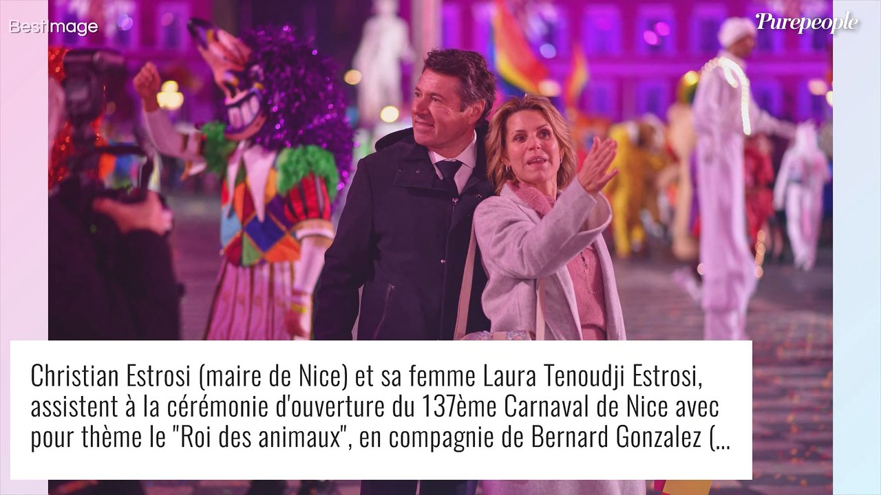 Laura Tenoudji, Christian Estrosi et leur fille Bianca : émerveillés par le carnaval de Nice !