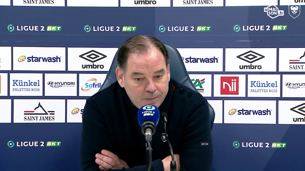 J24 Ligue 2 BKT : la réaction de Stéphane Moulin après SMCaen 4-0 Nîmes Olympique