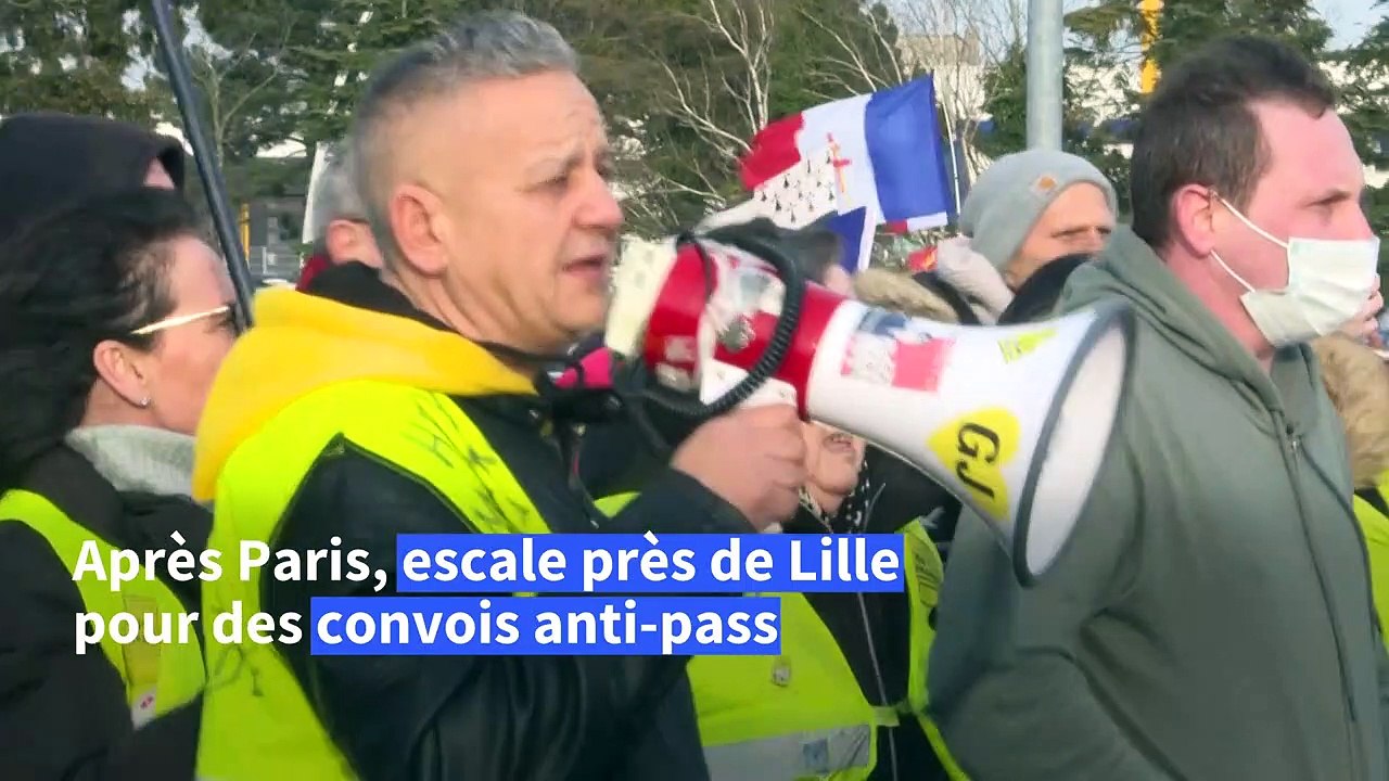 Après Paris, escale près de Lille pour des convois anti-pass en route vers Bruxelles