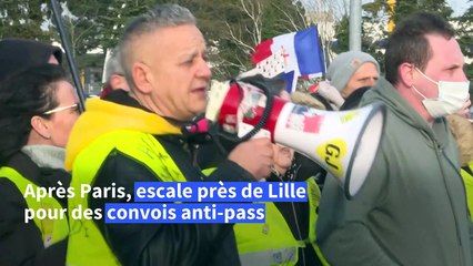 Après Paris, escale près de Lille pour des convois anti-pass en route vers Bruxelles