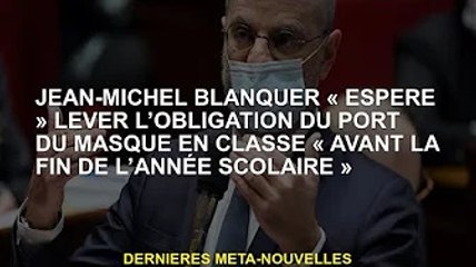 Jean-Michel Bronkel "espère" lever l'obligation du port du masque en classe "avant la fin de l'année