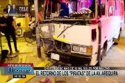 Cústers 'pirata' ocasionan accidente en Av. Arequipa y dejan varios pasajeros heridos