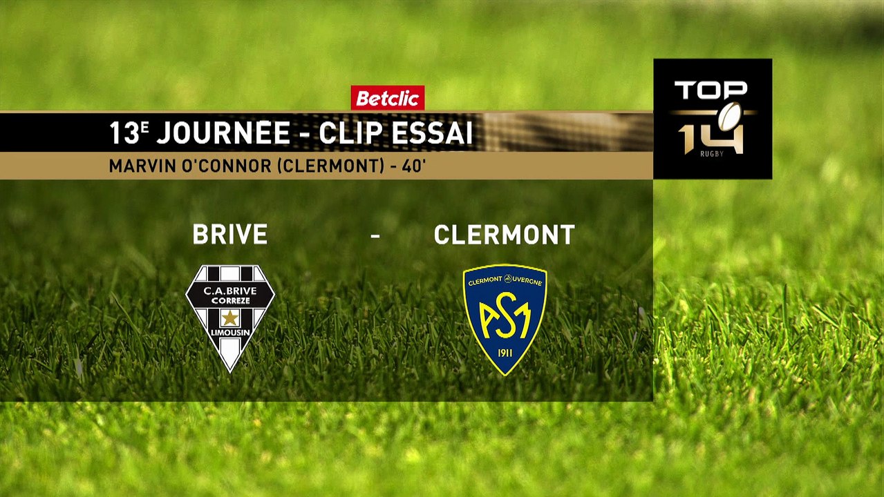 TOP 14 - Essai de Marvin O CONNOR (ASM) - CA Brive - ASM Clermont - J13 - Saison 2021/2022