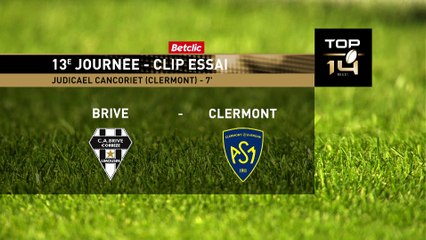 TOP 14 - Essai de Judicael CANCORIET (ASM) - CA Brive - ASM Clermont - J13 - Saison 2021/2022