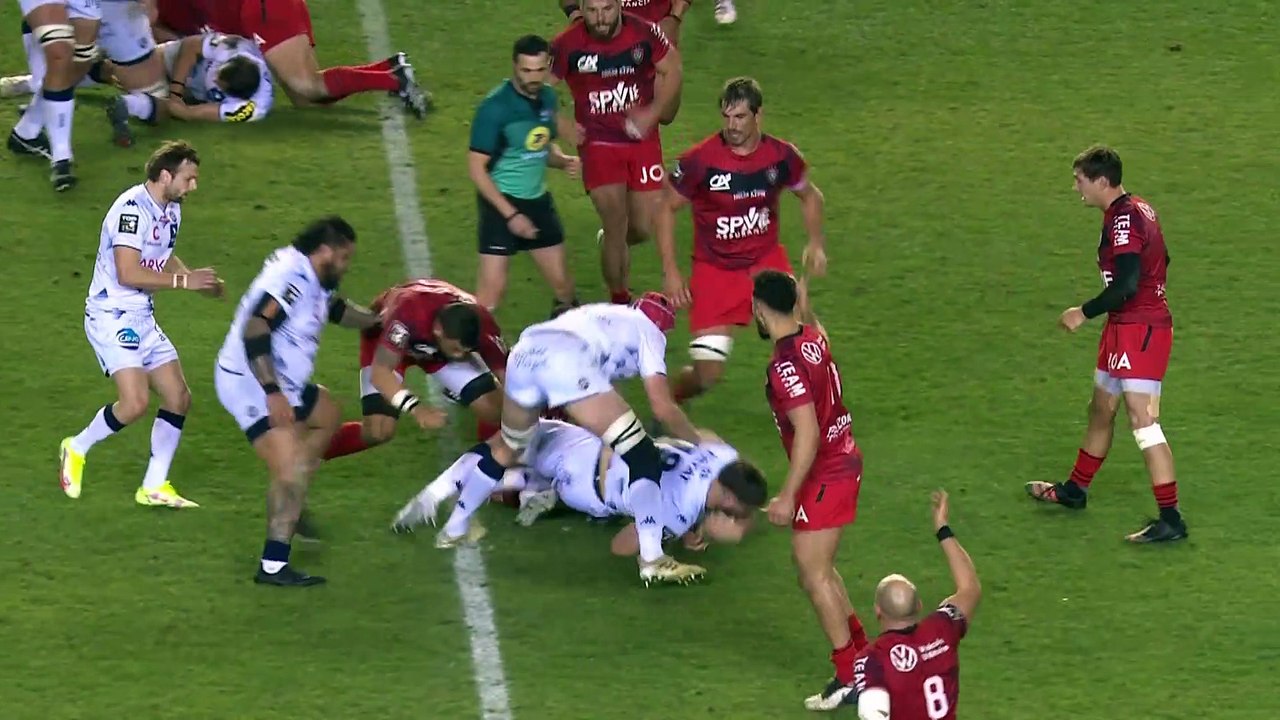 TOP 14 - Essai de Geoffrey CROS (UBB) - RC Toulon - Union Bordeaux-Bègles - J13 - Saison 2021/2022
