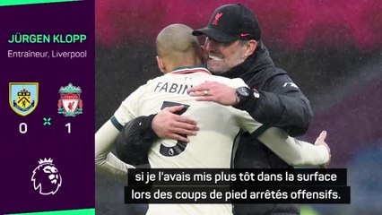 25e j. - Klopp salue le but "absolument génial" de Fabinho