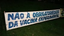 Protesto é realizado em Cascavel contra a obrigatoriedade da vacina da Covid-19