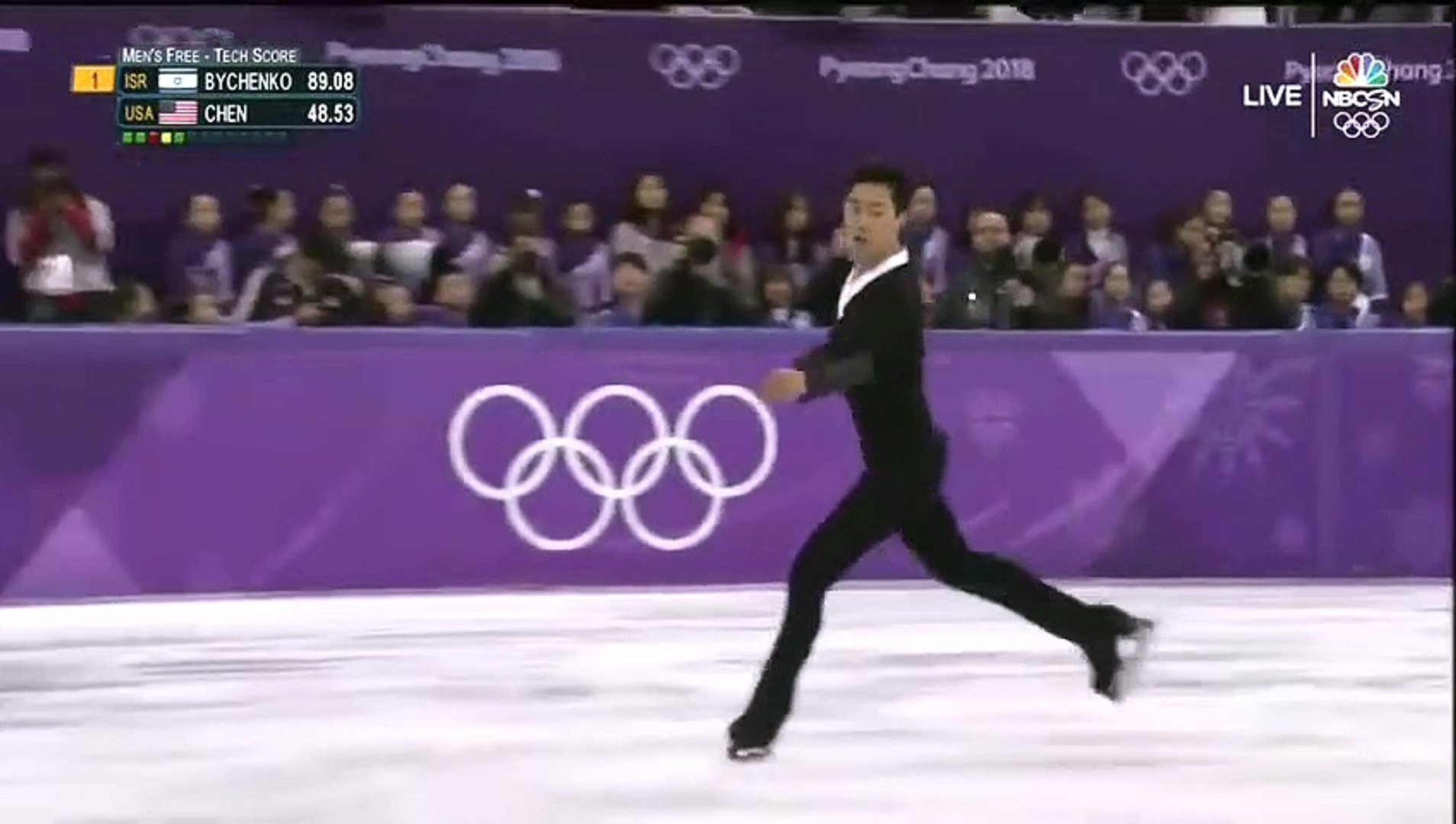 Nathan Chen 2018 Olympics FS Maos Last Dancer (NBCSN)