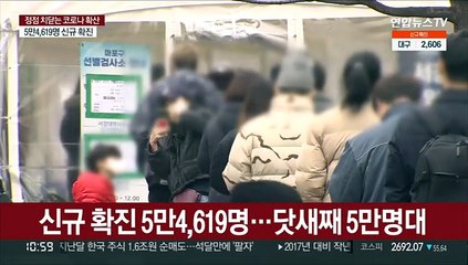 확진자 닷새째 5만명대…재택치료 23만명 넘어
