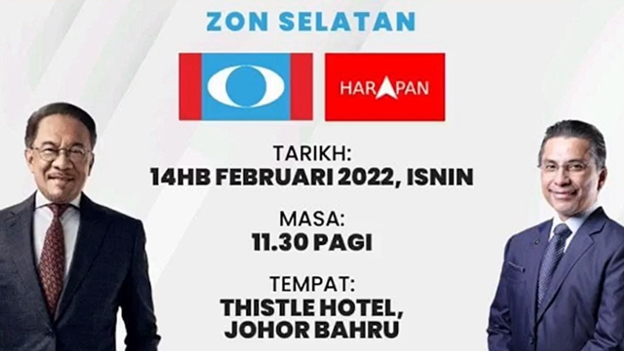 LIVE: PKR umum calon PRN Johor bagi Zon Selatan