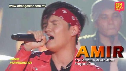 Konsert AF Megastar Minggu 4 : Amir - Sepi Sekuntum Mawar Merah/Pengemis Cinta
