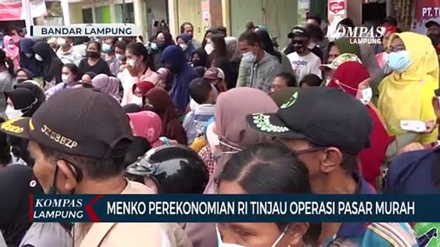 Menko Perekonomian RI Tinjau Operasi Pasar Murah di Lampung