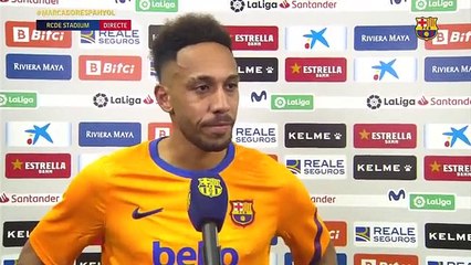 Las palabras de Aubameyang tras el derbi / FCB