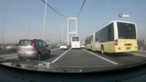 İstanbul'da makas atan sürücüyü takip edip böyle yakaladılar