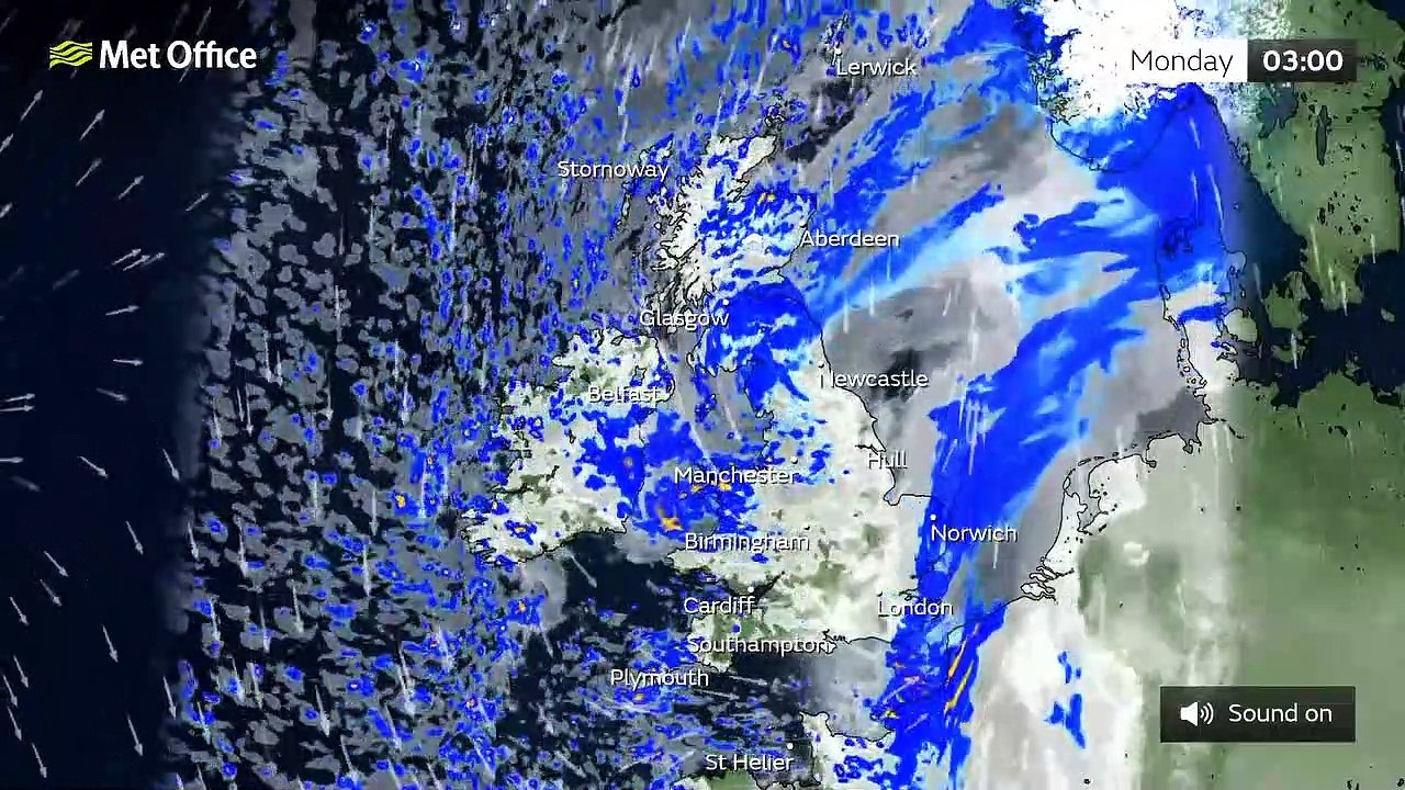 Monday morning UK Weather forecast from the Metoffice |  14 February 2022