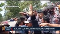 Ricuh, Demo Tolak Anak Gubernur Sultra Jadi Calon Ketua HIPMI