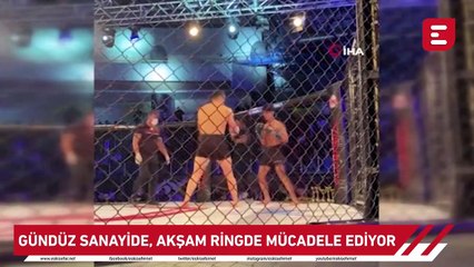 Gündüz sanayide, akşam ringde mücadele ediyor