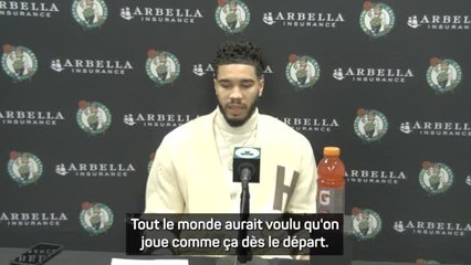 Celtics - Tatum : "Nous nous sommes tous adaptés"