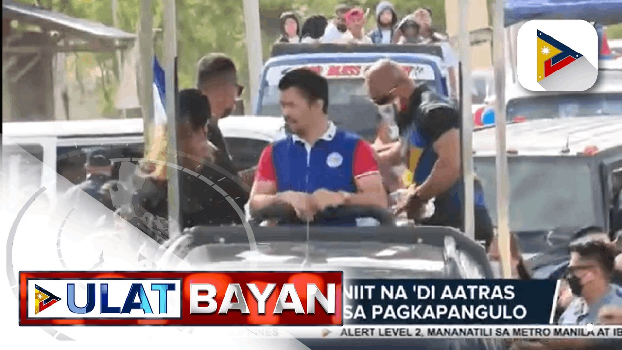 Sen. Pacquiao, iginiit na 'di aatras sa kanyang laban sa pagkapangulo