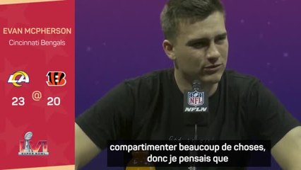 Bengals - McPherson : "Regarder le show à la mi-temps, c'est la chance d'une vie"