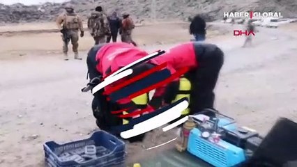 Iğdır'daki operasyonda gölette 145 uçaksavar mühimmatı bulundu