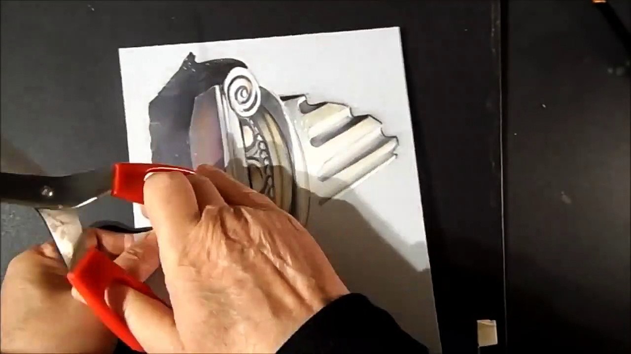 Drawing a 3D Ionic Column- Freehand