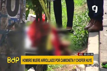 Ate: hombre muere tras ser atropellado por chofer que se dio a la fuga