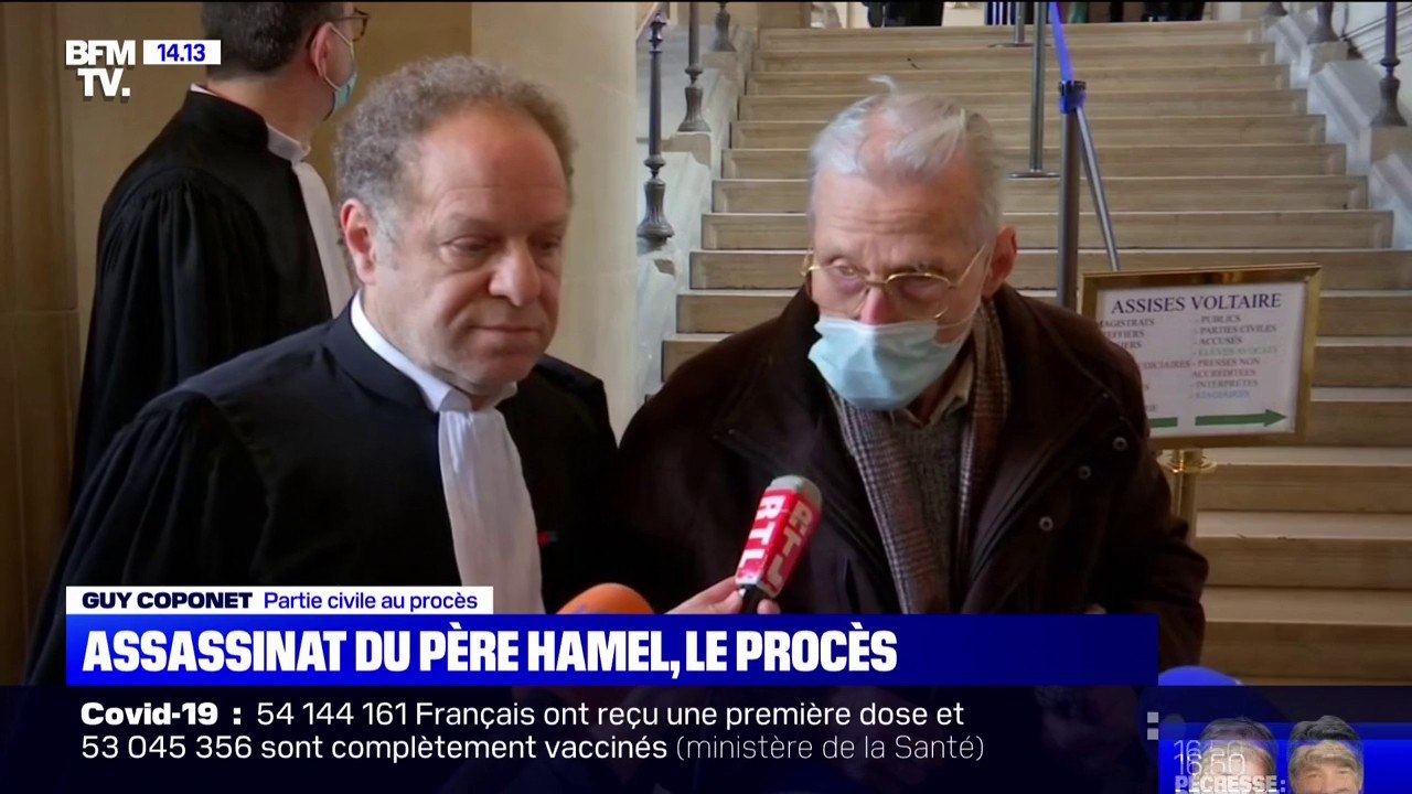 "Je souhaite que ceux qui sont responsables demandant pardon à tous ceux à qui ils ont fait de la peine": Guy Coponet, paroissien blessé lors de l’attentat de Saint-Étienne-du-Rouvray, témoigne en ce premier jour de procès