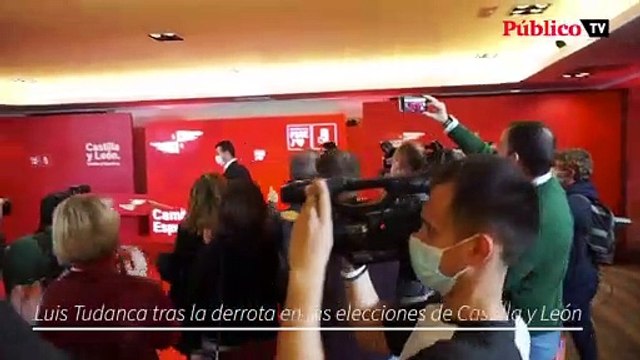 Luis Tudanca tras la derrota en las elecciones de Castilla y León