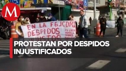 Protesta de trabajadores de la FGJ de CDMX bloquea Eje Central