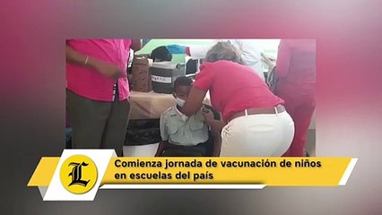 Comienza jornada de vacunación de niños en escuelas del país