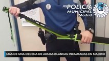Más de una decena de armas blancas incautadas en las calles de Madrid