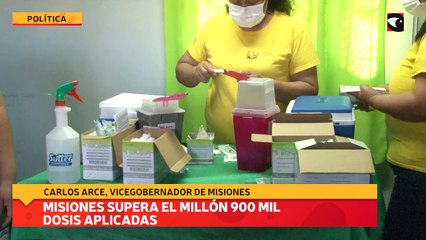 Misiones supera el millón 900 mil dosis aplicadas