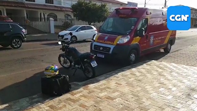 Entregador fica ferido após colisão de trânsito no Bairro Cancelli