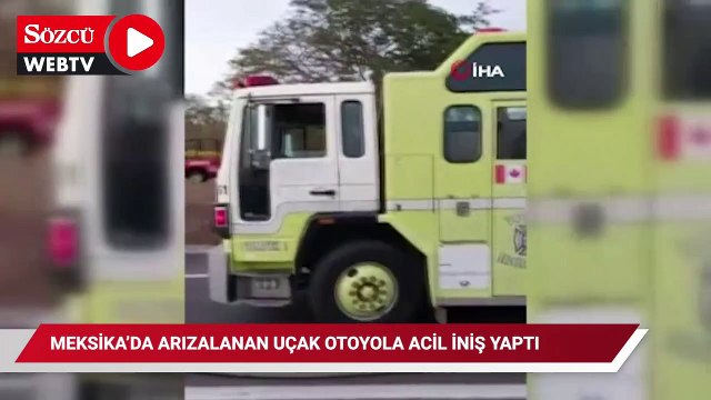 Meksika’da arızalanan uçak otoyola acil iniş yaptı
